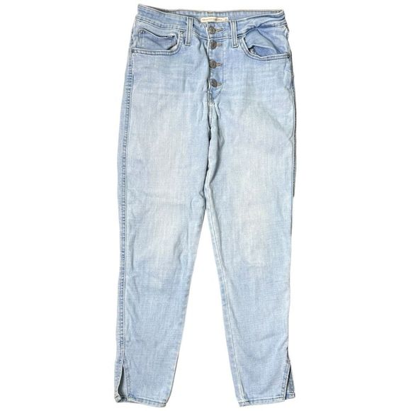 Levis BUTTON FRONT 721 HIGH RISE ANKLE SKINNY WOMEN'S JEANS size 30 - Picture 6 of 12